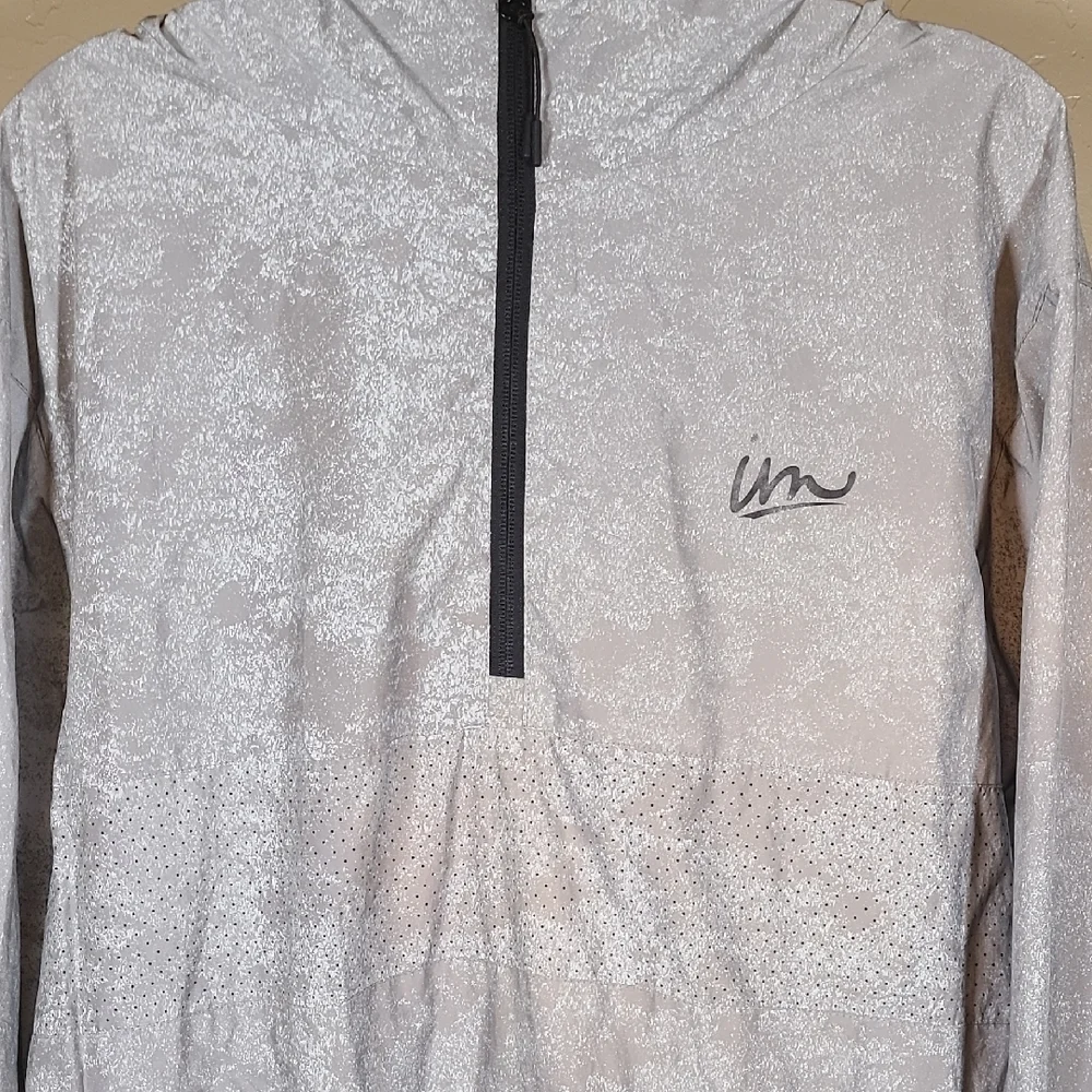 Imperial Motion Reflective Gray Hoodie Windbreaker Pullover Water Resistant Lrg
